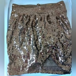 Sequins Black Mini Skirt
